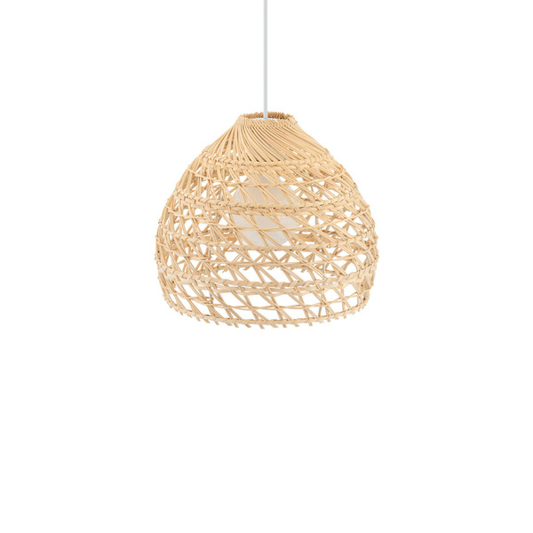 Lampa wisząca BOHO S śr. 30cm E27 | naturalne drewno/biały