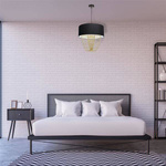 Nowoczesna lampa wisząca ALMERIA BLACK/GOLD 1xE27 MLP6442