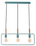 Lampa wisząca miętowa regulowana wysokość 3x60W E27 Frame 33-73754