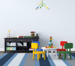 Lampa sufitowa do pokoju chłopca i dziewczynki kolorowa w stylu loft Mondo 3xE27