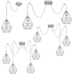 Nowoczesna czarna lampa wisząca pająk druciak mały Diamond 4
