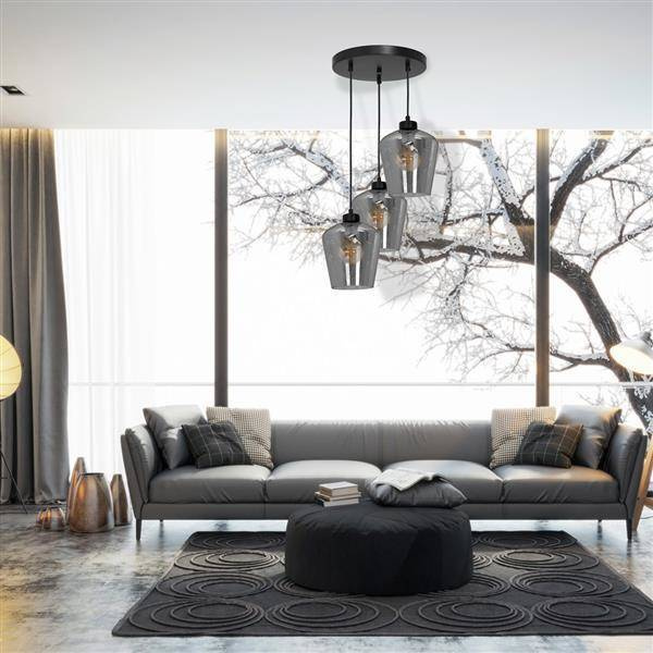 Nowoczesna lampa wisząca koło SANTIAGO SMOKED MLP6612