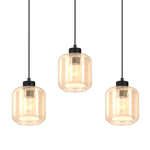 Lampa wisząca SOMBRA AMBER, MLP8371, czarny/bursztynowy, 3x60W E27