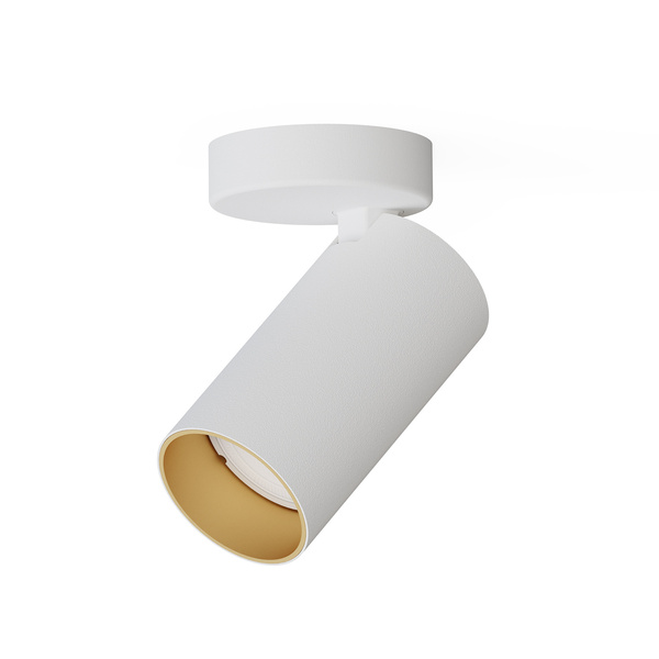 Lampa natynkowa sufitowa MONO I WHITE/GOLD 10W GU10 | biały złoty