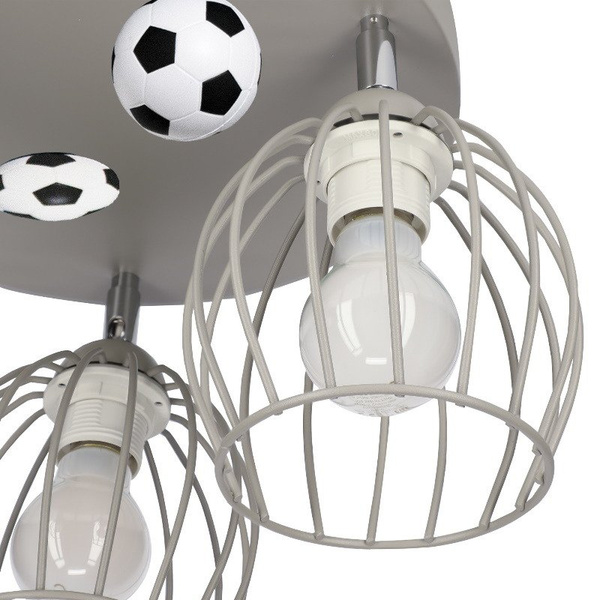 Lampa do pokoju chłopca biała z motywem piłkarskim Mundial 3