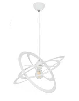 Lampa sufitowa jednopunktowa dziecięca biała nowoczesna Sferis