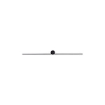 Nowoczesny smukły kinkiet PIN LED M 10W IP44 LED szer. 91cm | czarny