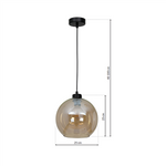 Nowoczesna lampa wisząca pojedyncza SOFIA AMBER 1xE27