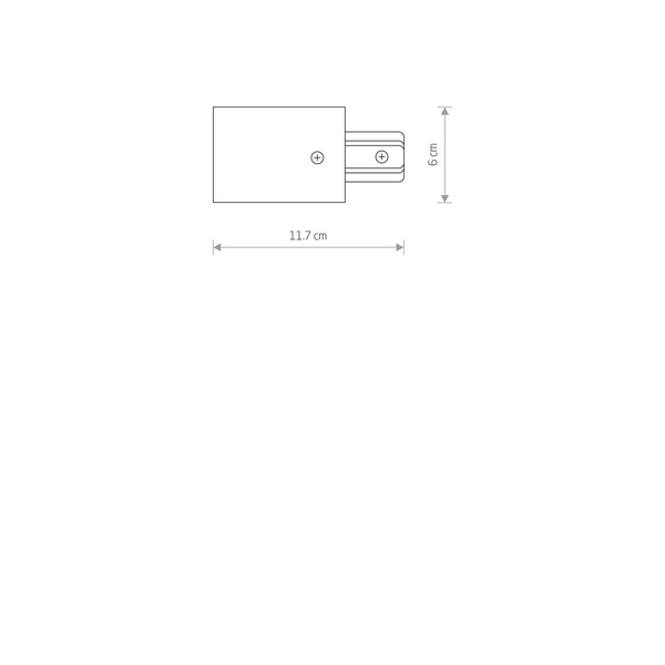 Końcówka zasilająca PROFILE RECESSED POWER END CAP WHITE