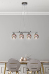 Lampa wisząca regulowana chrom 3D szklany klosz Sirius Candellux 34-59628