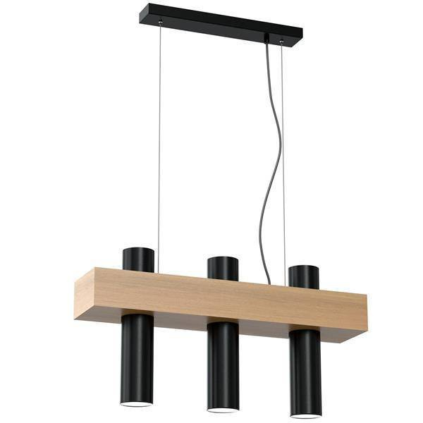Nowoczesna lampa wisząca WEST BLACK 3xGU10 MLP5510