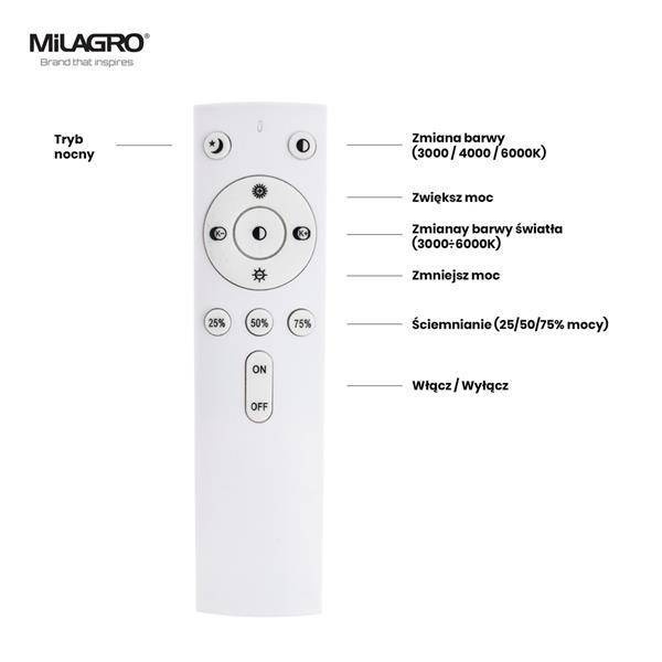 Lampa sufitowa FILO 100W LED Ściemnialna+ Pilot EK75316