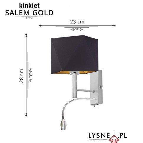 Nowoczesna lampa na ścianę SALEM GOLD