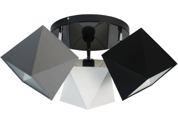 Lampa sufitowa do pokoju chłopca i dziewczynki kolorowa Diament 3xE27 Led 