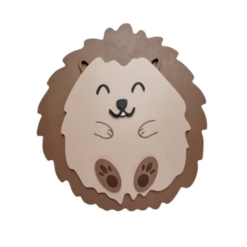 Lampka nocna dla dzieci LED drewniana Jeżyk