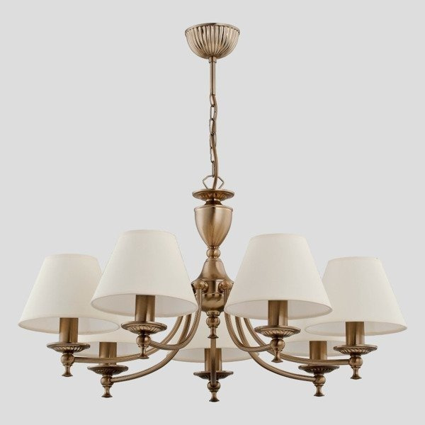 Żyrandol klasyczny SOFIA patyna/biały śr. 66cm
