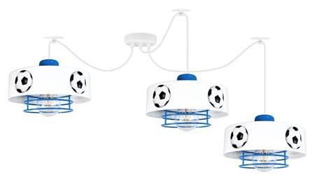 Lampa sufitowa dla dziecka z motywem piłki nożnej regulowana pająk Mundial 3xE27
