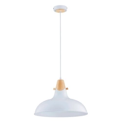 Lampa wisząca ALFA SOLO BIAŁA 1xE27 40cm | 61270
