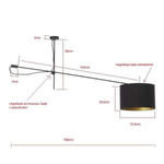 Lampa sufitowa VIPER WHITE na ramieniu