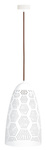 Lampa sufitowa wisząca 1X60W E27 ażurowy biały BENE 31-70593