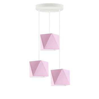 Lampa wisząca do pokoju dziewczynki różowa Bajkowy Diamencik