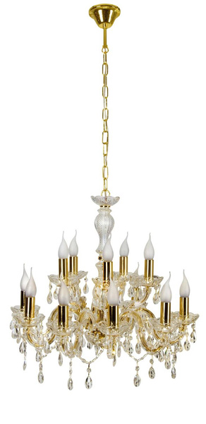Lampa wisząca złota żyrandol 12xE14 Maria Teresa 30-94608