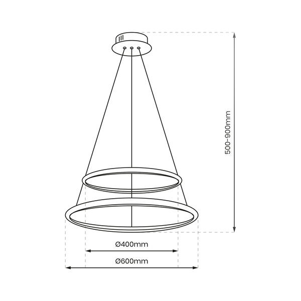 Lampa wisząca ROTONDA , czarna, 51W LED, barwa neutralna 4000K, ML7942