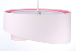 Lampa sufitowa do pokoju dziewczynki biało - różowa lampa w gwiazdki 