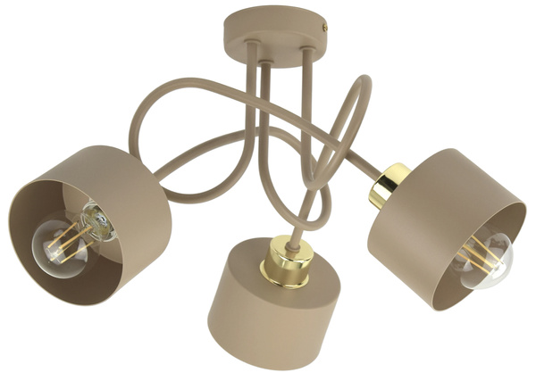 Lampa sufitowa do pokoju dziecka beżowa Zaczarowany Kubeczek 3xE27 Led 