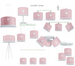 Lampka nocna do pokoju dziewczynki różowa Pompony 1