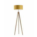 Lampa podłogowa do pokoju dziecka Magiczny Cylinder drewniana niebieski abażur 1XE27