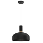 Lampa wisząca MALMO BLACK/WOOD 1xE27