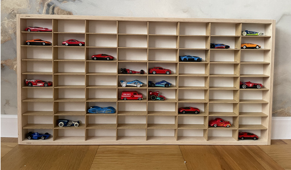 Półka na resoraki Hot Wheels drewniana organizer do pokoju dziecka 72B