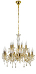 Lampa wisząca złota żyrandol 12xE14 Maria Teresa 30-94608
