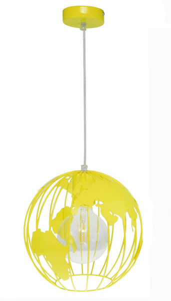 Lampa sufitowa dla dziecka żółta nowoczesna Globus 1xE27 Led 