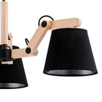 Rozłożysta lampa JOGA III drewno abażur