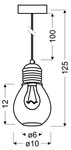 Lampa wisząca sufitowa chromowa druciany klosz E27 Gliva Candellux 31-58652