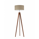 Lampa podłogowa do pokoju dziecka drewniana Magiczny Cylinder różowy abażur 1XE27