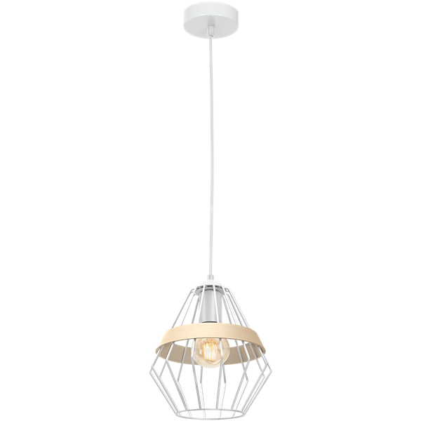 Lampa wisząca INDUSTRIALNA CLIFF WHITE 1xE27 MLP5518