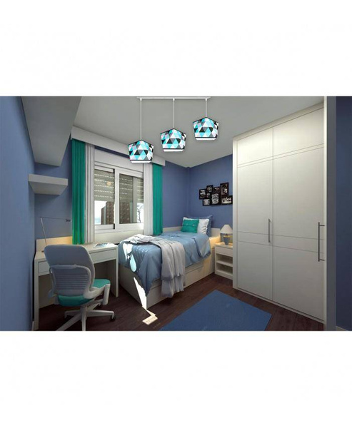 Lampa wisząca do pokoju dziecka potrójna Diament