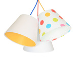 Lampa do pokoju dziecięcego kolorowe stożki potrójna