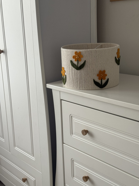 Lampa wisząca do pokoju dziewczynki w stylu boho Wiosenne Kwiaty średnica 35 cm Led 