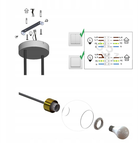 Lampa sufitowa do pokoju dziecka nowoczesna Zakręcony Globus 3xE27 Led