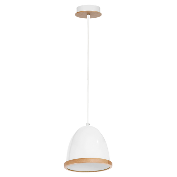 Lampa wisząca nowoczesna zwis STUDIO biały śr. 21cm