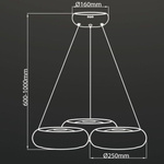 Lampa wisząca LED MERCURIO chrom