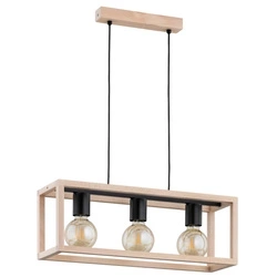 Lampa wisząca ALFA PAKO DREWNIANA 3xE27 58cm | 62285