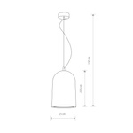 Betonowa lampa wisząca LAVA