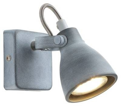 Lampa ścienna kinkiet 1x40W GU10 szary mat ASH 91-64394