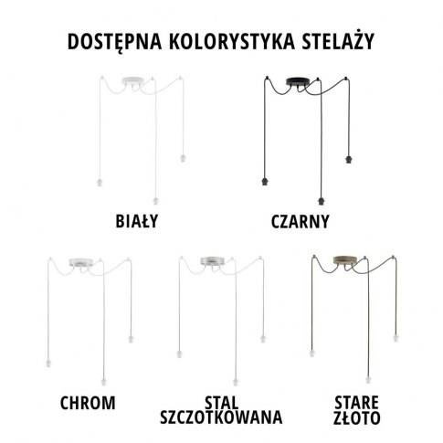 Lampa do pokoju dziewczynki różowa typu pająk Tęczowy Cylinderek