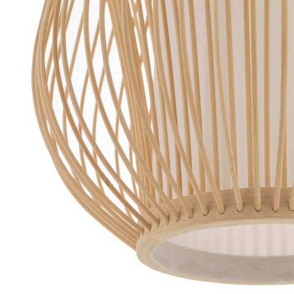 Lampa wisząca PUKET M śr. 26cm E27 | naturalne drewno/biały